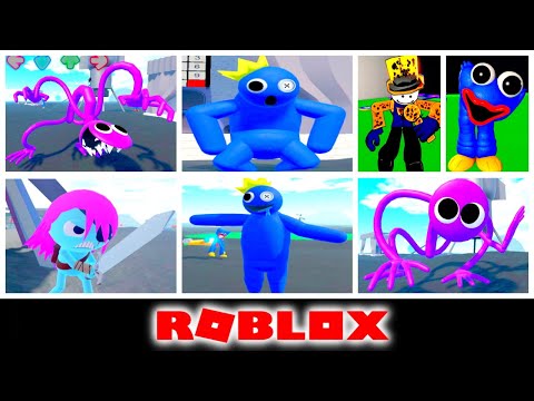 Roblox Rainbow friends Stop Motion animation with clay(red,blue