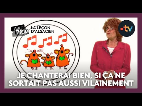 La leçon d'alsacien : "je chanterai si bien, si ça ne sortait pas aussi vilainement de ma gorge"