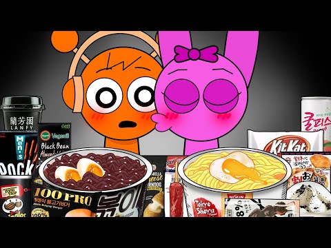 INCREDIBOX SPRUNKI - Sinner Edition Convenience Store Mukbang with OREN & PINK | ASMR Animation