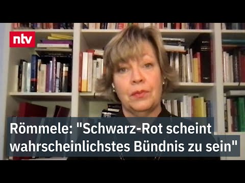 "Schwarz-Rot scheint wahrscheinlichstes Bündnis zu sein" - Römmele zur Bundestagswahl | ntv