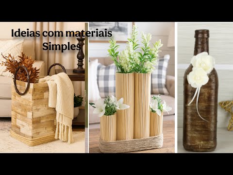Ideias de artesanato de como fazer vidro  e papelao - VEM VER COMO FICOU! DO LIXO AO LUXO