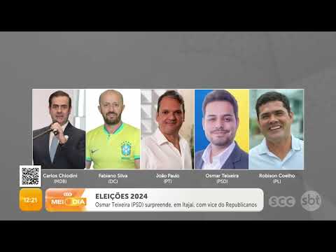 Osmar Teixeira (PSD) surpreende, em Itajaí, com vice do Republicanos | Roberto Azevedo