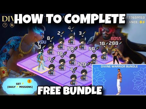 HOW TO COMPLETE DIVINE VICTORY EVENT IN FREE FIRE , HOW TO GET FREE BUNDLE IN DIWALI EVENT