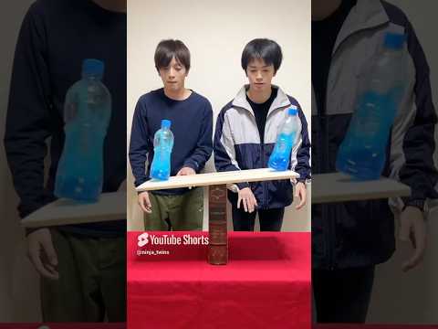 双子がシンクロする瞬間 #twins #ボトルフリップ #神業