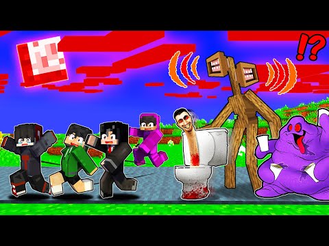 Best of Minecraft - Skibidi Toilet, Grimace, and Siren Head Hunts me in Minecraft!