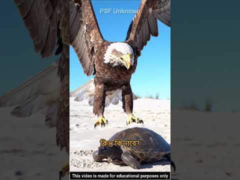 Eagle 🦅 vs Turtle 🐢 কে জিতবে। #facts #shorts