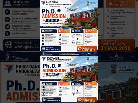 Rajiv Gandhi National Aviation University Invites PhD Applications for 2026-27