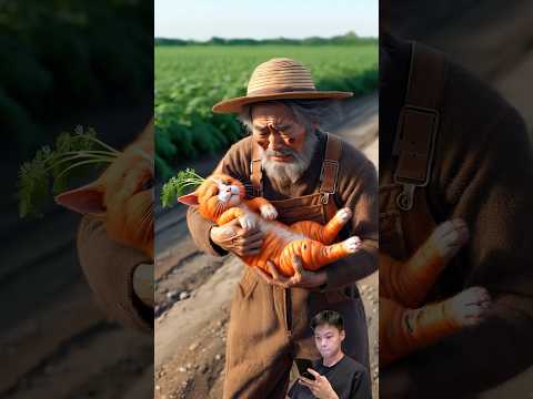 ๐ฑโ๏ธ๐ฅCarrot Kitten Saved By A Giant Carrot Cat!!๐ #cat #animation #cattales #catfish