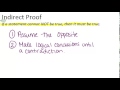 Indirect Proofs and Contradictions
