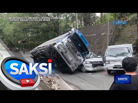 Wheel Truck Sa Baguio City Tumagilid At Nadaganan Ang Sasakyan