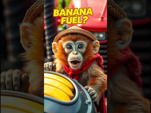 Banana Se Tractor Chalu?! 🍌😂 | tractor video | #shorts #shortsfeed_ #monkey #tractor
