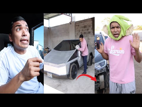 LARIN CHOCA SU CYBERTRUCK DE HIERRO 😂 | 1 HORA DE RISA CON ALFREDO LARIN Y SUS AMIGOS | HUMOR LATINO