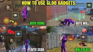 🔥 How to use 4 Gloo wall Gadgets 🔥 Best Gloo Gadgets tricks in Free fire 😍 Garena Free fire