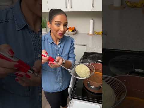 When she cuts it in half! ??