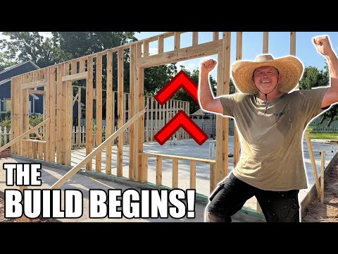 The FIRST Walls Are UP!! - DIY Dream House Ep. 7
