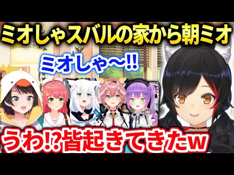 ミオしゃある出来事に落ち込んでたら皆が来てくれてスバルの家に泊まって現在朝ミオする事に【大神ミオ/ホロライブ】