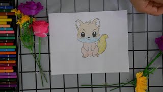 Complete the drawing of a squirrel