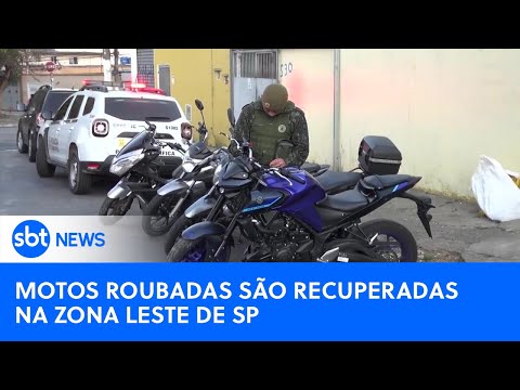 Guarda Civil recupera quase 10 motos roubadas na Zona Leste de SP | #SBTNewsnaTV (24/06/24)