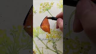 Wildflower & Butterfly Painting youtube shorts