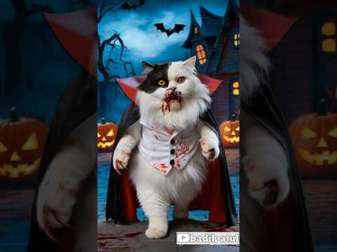 cats play ghosts and meet real ghosts👻#funny #cutecat #comedy #cat #horror