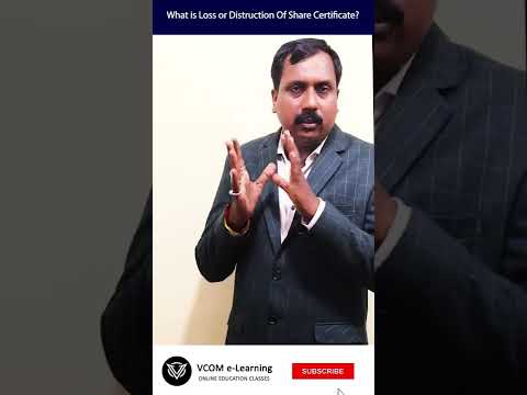 What is Loss or Destruction Of Share Certificate? – #companyact2013 – #gk #BishalSingh – Video@68
