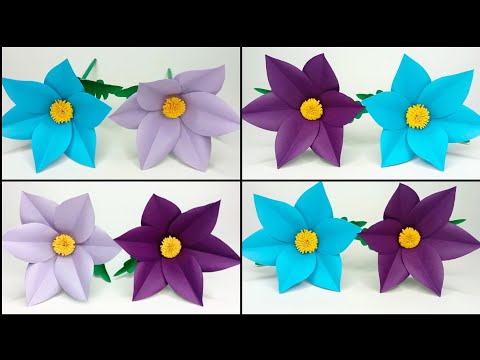 Paper Flower Making Tutorial For Room Decoration || How to Make Beautiful Flower With Paper || DIY