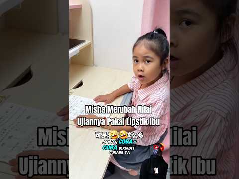 Misha Merubah Nilai Ujiannya Pakai Lipstik Ibu 🤣🤣 #shorts #videolucu #dubbing #ngakak #comedy
