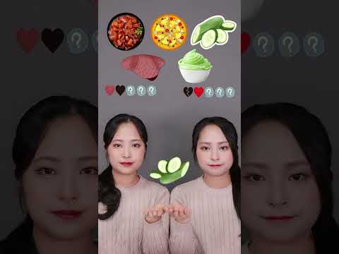 쌍둥이먹방 호불호음식 먹방 파인애플피자 부터 돼지껍데기까지! twinsisters mukbang asmr #shorts #먹방 #asmr