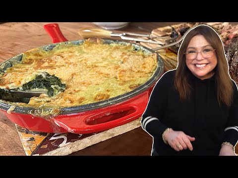 Rach's Spinach Riff on Classic Scalloped Potatoes