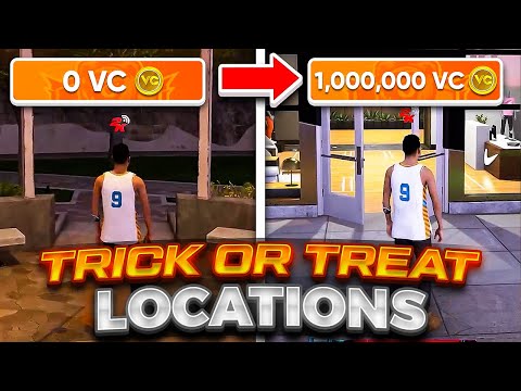 ALL TRICK OR TREAT LOCATIONS IN NBA 2K25! FREE 50,000 VC & REWARDS (HALLOWEEN NIGHT 2K EVENT)