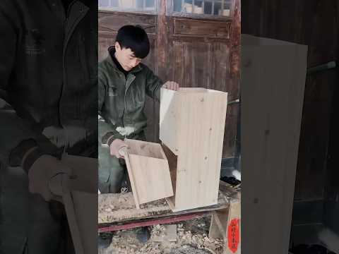 Making a wooden trash can for mom