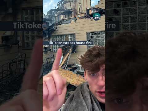 TikToker NoahGlennCarter's house burned down #itvnews #fire