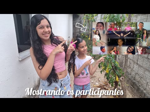 De férias com a família Alves mostrando os participantes da gincana 