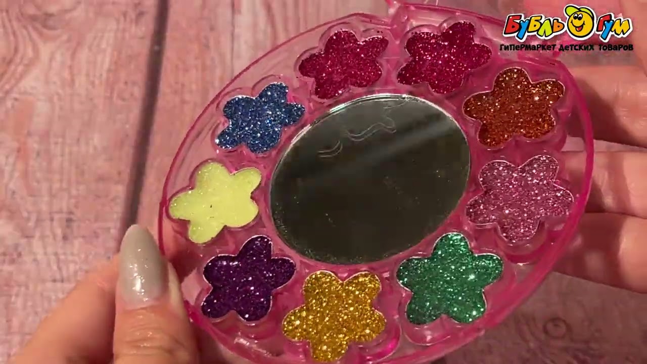 Набор детской косметики Милая леди Barbie тени для век с блестками с 3лет - видео