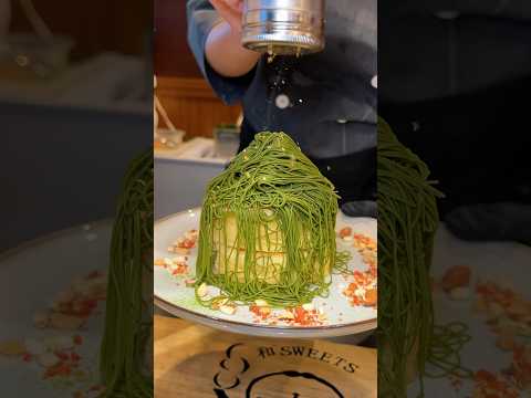 ふわふわとろとろ抹茶モンブランスフレ💚