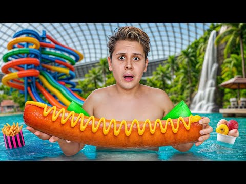 Ich esse 24 Stunden ALLES im GRÖßTEN SCHWIMMBAD Deutschlands🍟(ES IST RIESIG!)