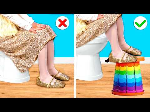 Baño De Niña Rica vs Baño De Niña Pobre || Trucos Locos & Momentos Graciosos