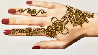 Simple and stylish new back hand Mehndi design || eid Mehndi design very easy and beautiful