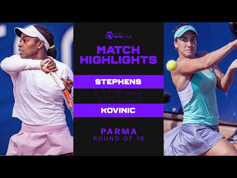 Sloane Stephens vs. Danka Kovinic | 2022 Parma Round of 16 | WTA Match Highlights