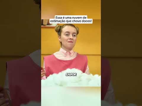 Essa é uma nuvem mágica que chove doces.