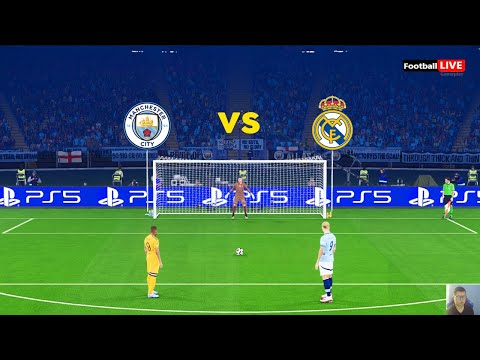 Man City vs Real Madrid - Penalty Shootout 2025 |  Mbappe vs Haaland | UEFA Champions League | PES