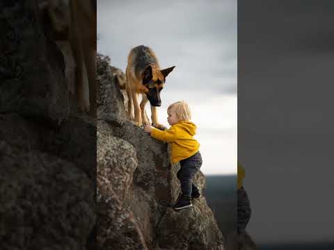 Angel Guardian Dog #shortsvideo  #baby #dog  #cute  #animals