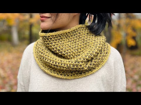 Learn how to knit a cowl - Easy Knitting Tutorial - Free Pattern