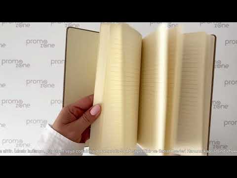 15 x 21 cm Termo Deri Sert Kapaklı Tarihsiz Defter, 224 Sayfa, 80 gr Çizgili İç Kağıt, Telefon - Kart - Kalem Cepli Promozone
