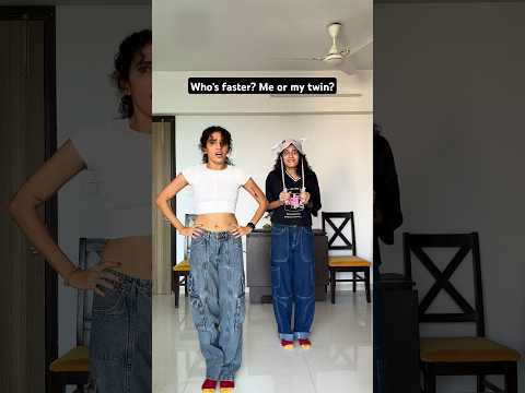 Who won this Fast Apt Dance Challenge? Me or my twin? 🤔 #Shorts #Apt #Dance