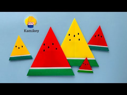 【折り紙】スイカ