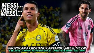 CRISTIANO RONALDO CALLA a FANS que COREARON“MESSI” con un DOBLETE y FESTEJO ÉPICO | DOBLETE MESSI