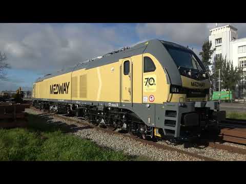 Brand New Locomotive from Valência, Along with 2 Others Parked in Alcântara, New Rails and Sleepers