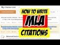 MLA Citation Guidelines and Practices