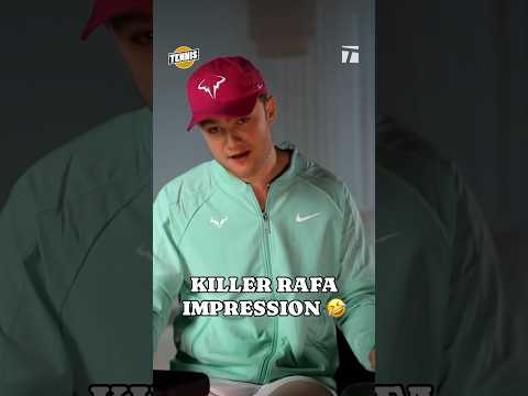 This Rafa Impression is TOO GOOD 😂 #rafaelnadal #impression